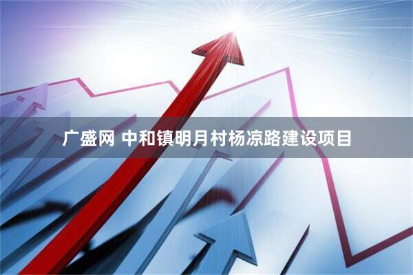 广盛网 中和镇明月村杨凉路建设项目