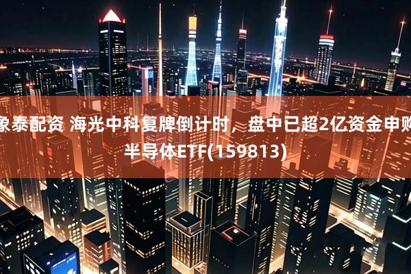 象泰配资 海光中科复牌倒计时，盘中已超2亿资金申购半导体ETF(159813)