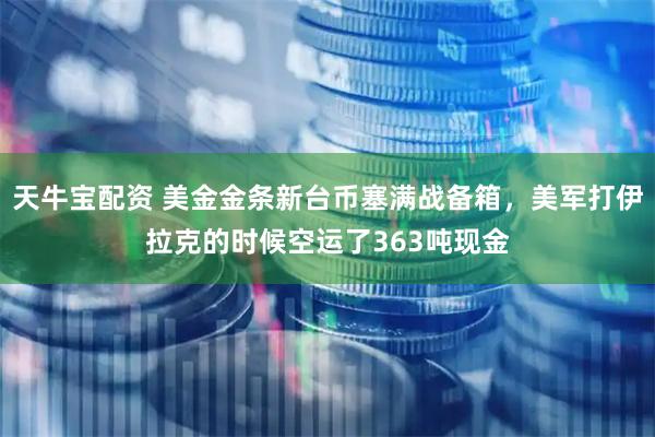 天牛宝配资 美金金条新台币塞满战备箱，美军打伊拉克的时候空运了363吨现金